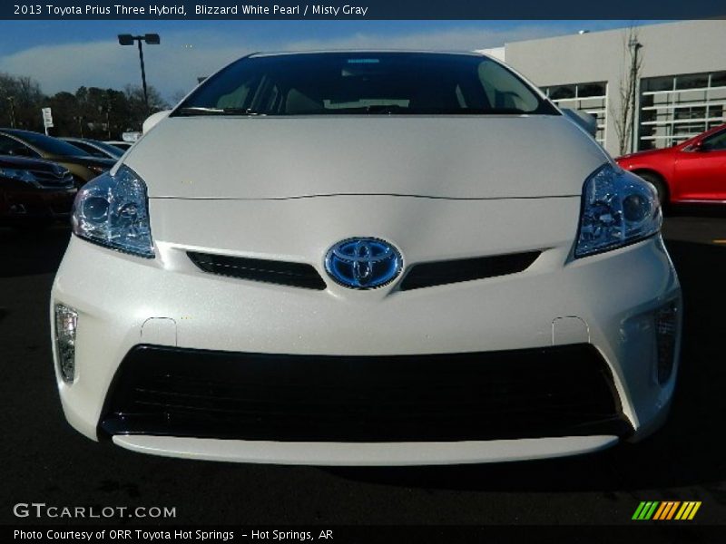 Blizzard White Pearl / Misty Gray 2013 Toyota Prius Three Hybrid