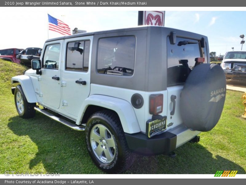 Stone White / Dark Khaki/Medium Khaki 2010 Jeep Wrangler Unlimited Sahara