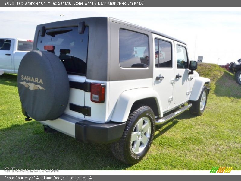 Stone White / Dark Khaki/Medium Khaki 2010 Jeep Wrangler Unlimited Sahara