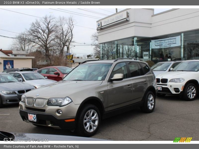 Platinum Bronze Metallic / Saddle Brown 2010 BMW X3 xDrive30i