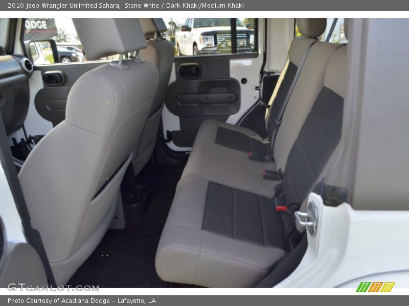 Stone White / Dark Khaki/Medium Khaki 2010 Jeep Wrangler Unlimited Sahara