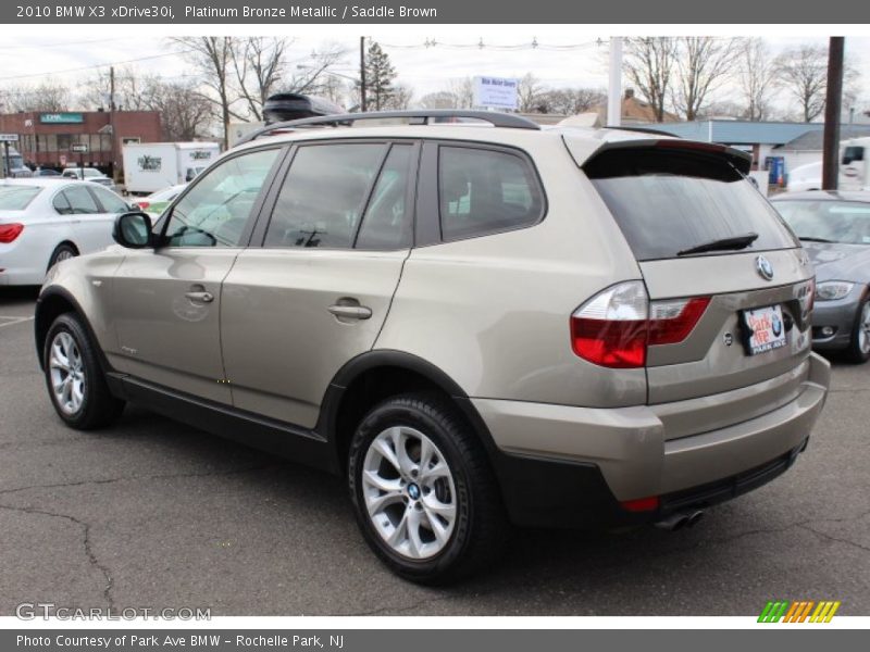 Platinum Bronze Metallic / Saddle Brown 2010 BMW X3 xDrive30i