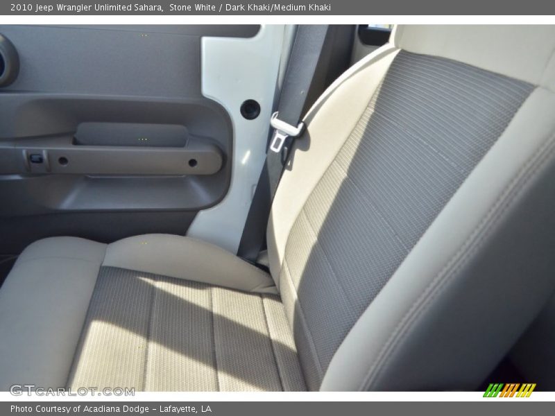 Stone White / Dark Khaki/Medium Khaki 2010 Jeep Wrangler Unlimited Sahara