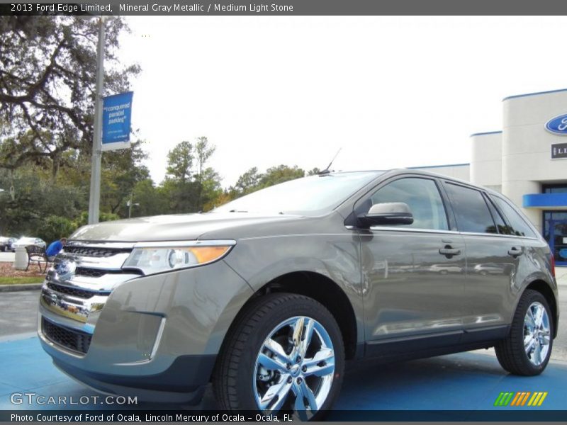 Mineral Gray Metallic / Medium Light Stone 2013 Ford Edge Limited