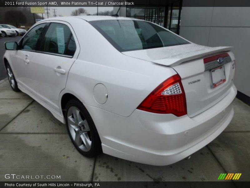 White Platinum Tri-Coat / Charcoal Black 2011 Ford Fusion Sport AWD