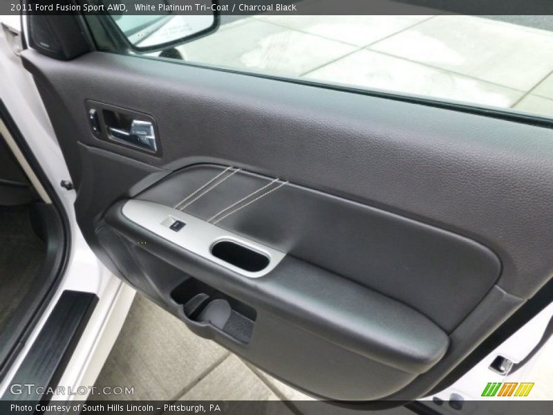 White Platinum Tri-Coat / Charcoal Black 2011 Ford Fusion Sport AWD