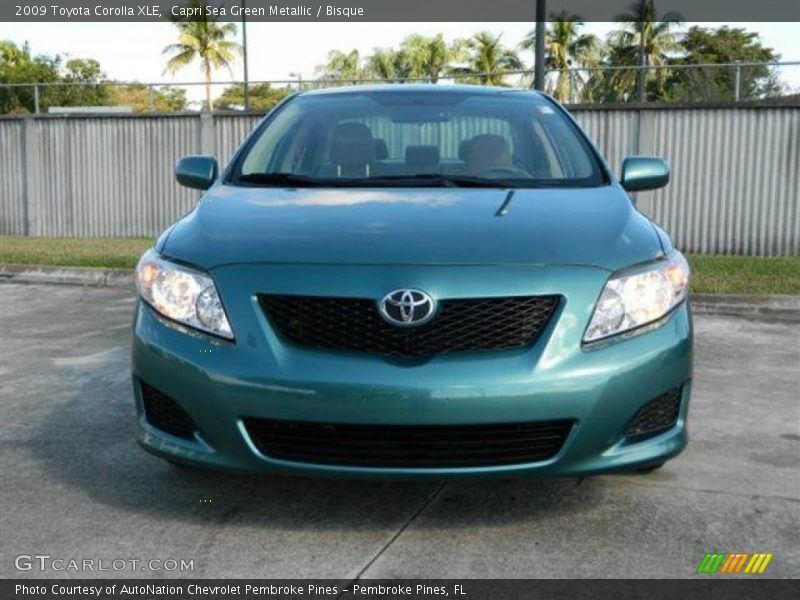 Capri Sea Green Metallic / Bisque 2009 Toyota Corolla XLE
