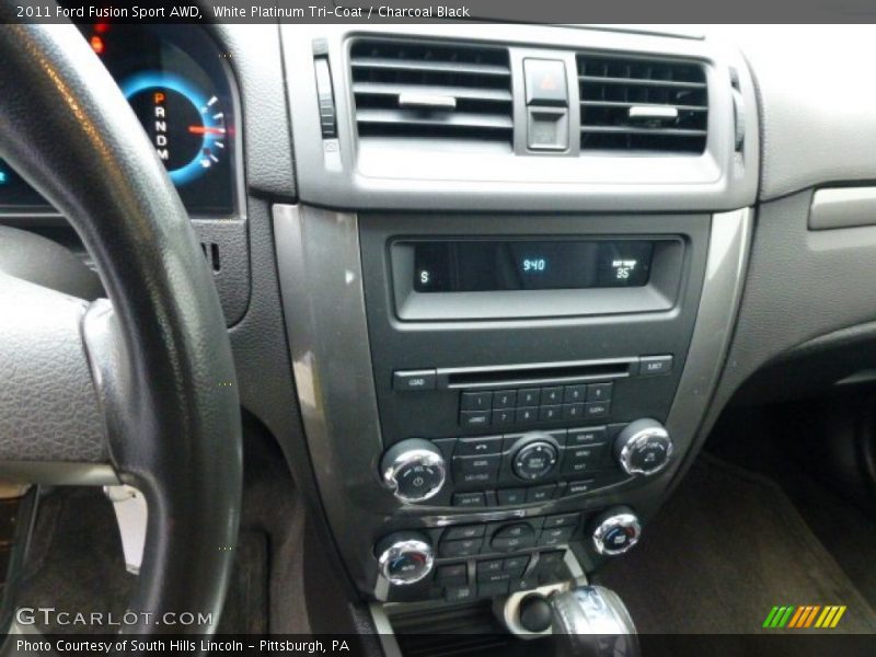 White Platinum Tri-Coat / Charcoal Black 2011 Ford Fusion Sport AWD