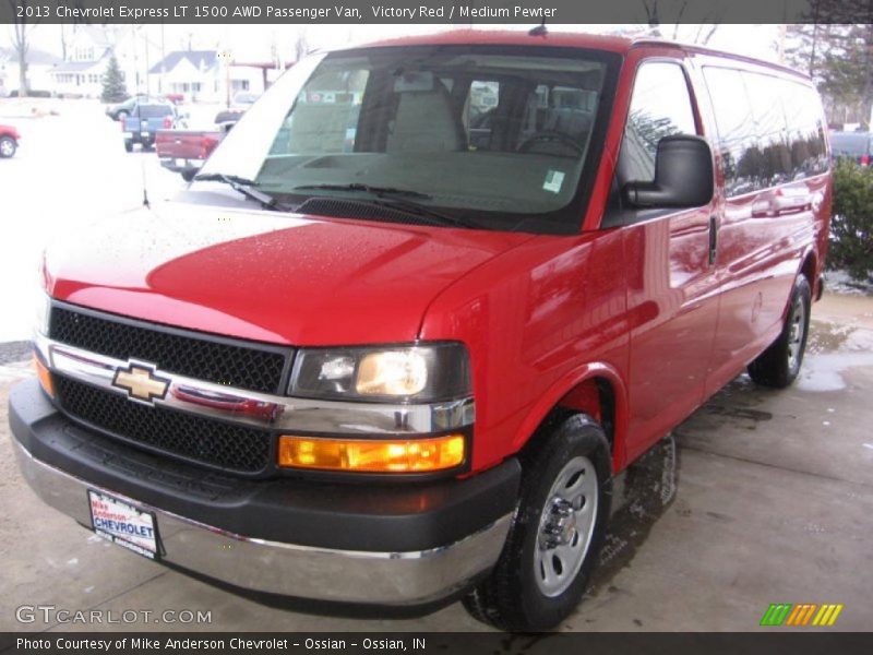 Victory Red / Medium Pewter 2013 Chevrolet Express LT 1500 AWD Passenger Van