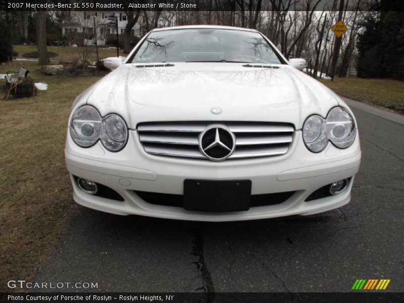 Alabaster White / Stone 2007 Mercedes-Benz SL 550 Roadster