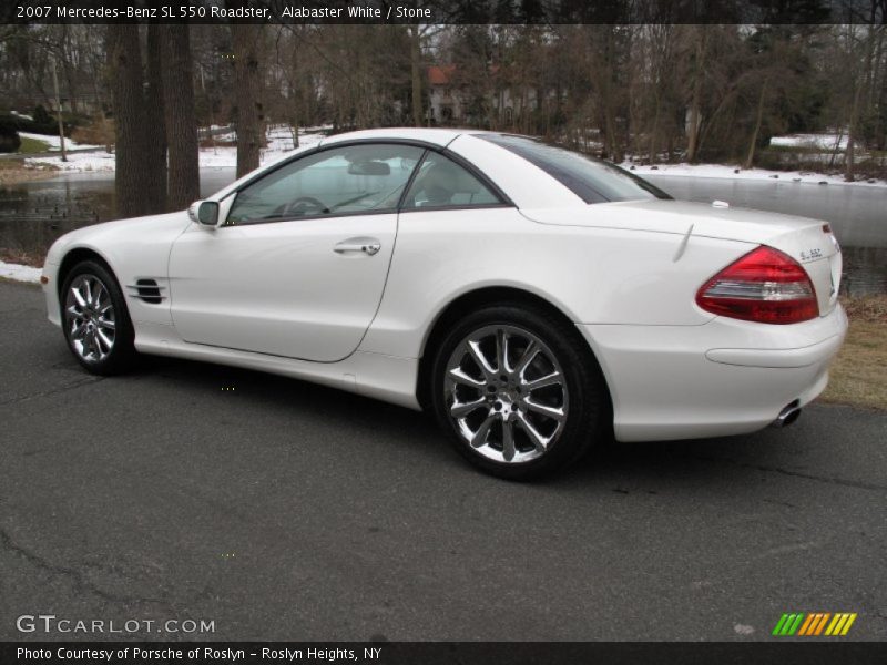 Alabaster White / Stone 2007 Mercedes-Benz SL 550 Roadster