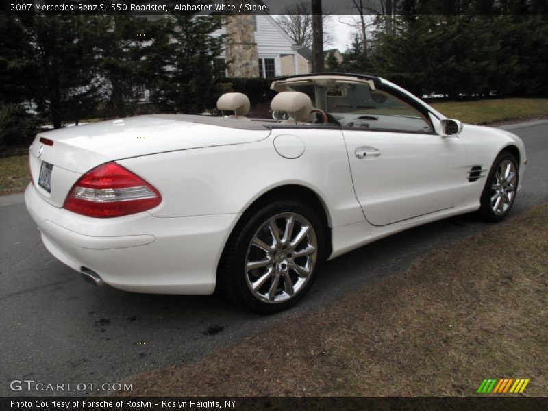 Alabaster White / Stone 2007 Mercedes-Benz SL 550 Roadster