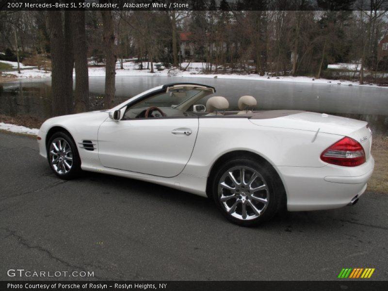 Alabaster White / Stone 2007 Mercedes-Benz SL 550 Roadster