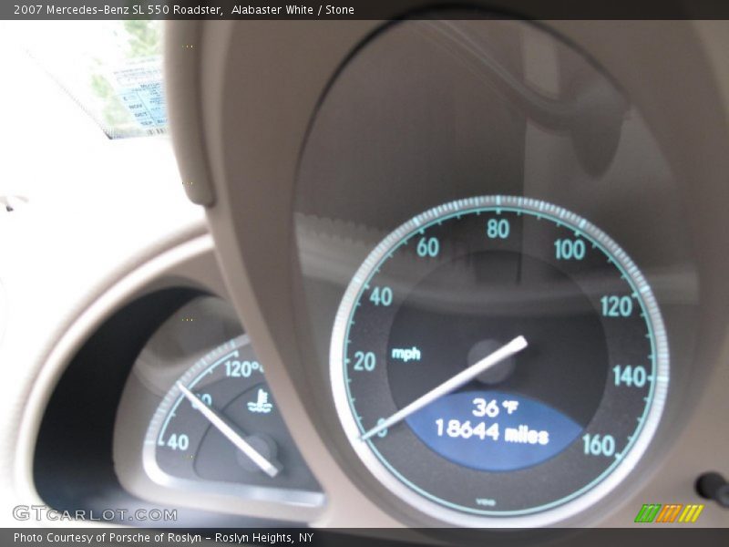 Alabaster White / Stone 2007 Mercedes-Benz SL 550 Roadster