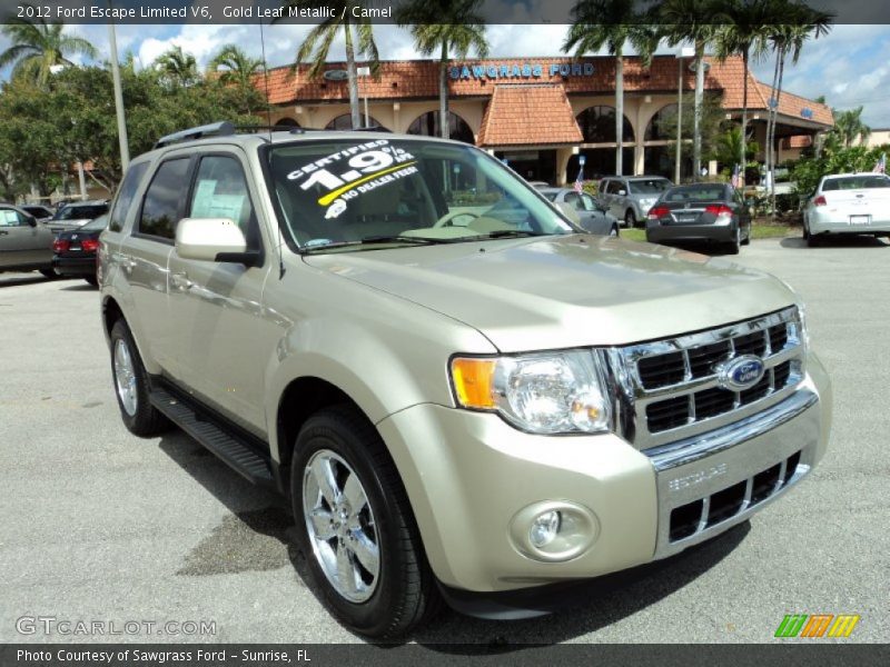 Gold Leaf Metallic / Camel 2012 Ford Escape Limited V6
