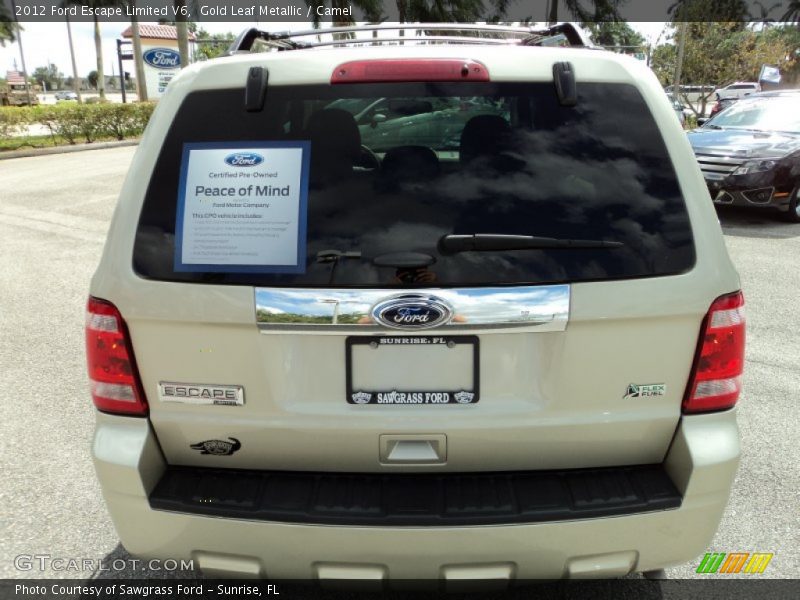 Gold Leaf Metallic / Camel 2012 Ford Escape Limited V6