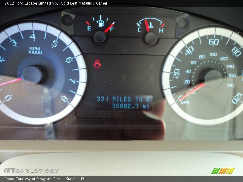Gold Leaf Metallic / Camel 2012 Ford Escape Limited V6