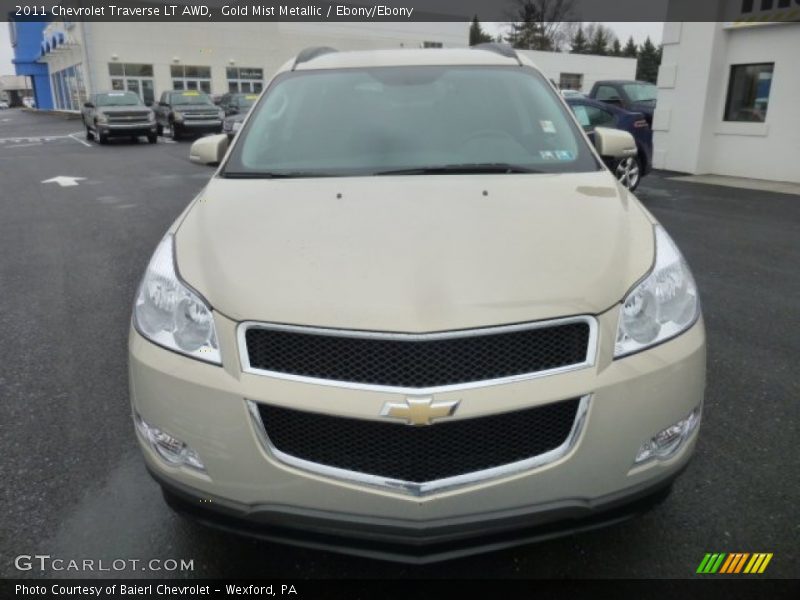 Gold Mist Metallic / Ebony/Ebony 2011 Chevrolet Traverse LT AWD