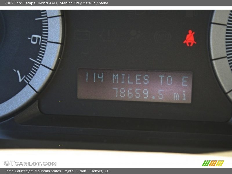Sterling Grey Metallic / Stone 2009 Ford Escape Hybrid 4WD