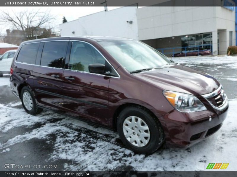 Dark Cherry Pearl / Beige 2010 Honda Odyssey LX