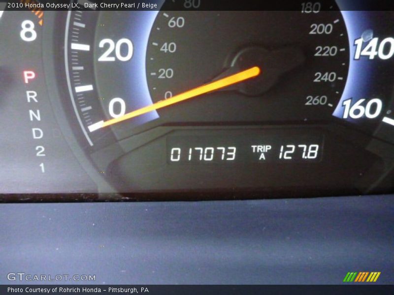 Dark Cherry Pearl / Beige 2010 Honda Odyssey LX
