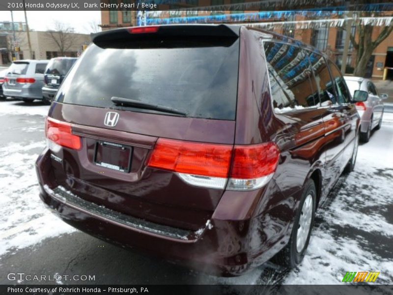 Dark Cherry Pearl / Beige 2010 Honda Odyssey LX
