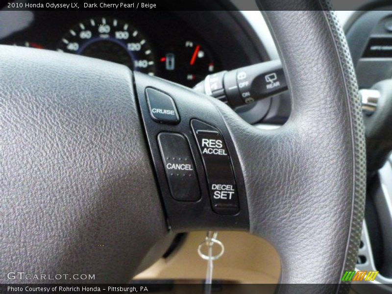 Dark Cherry Pearl / Beige 2010 Honda Odyssey LX