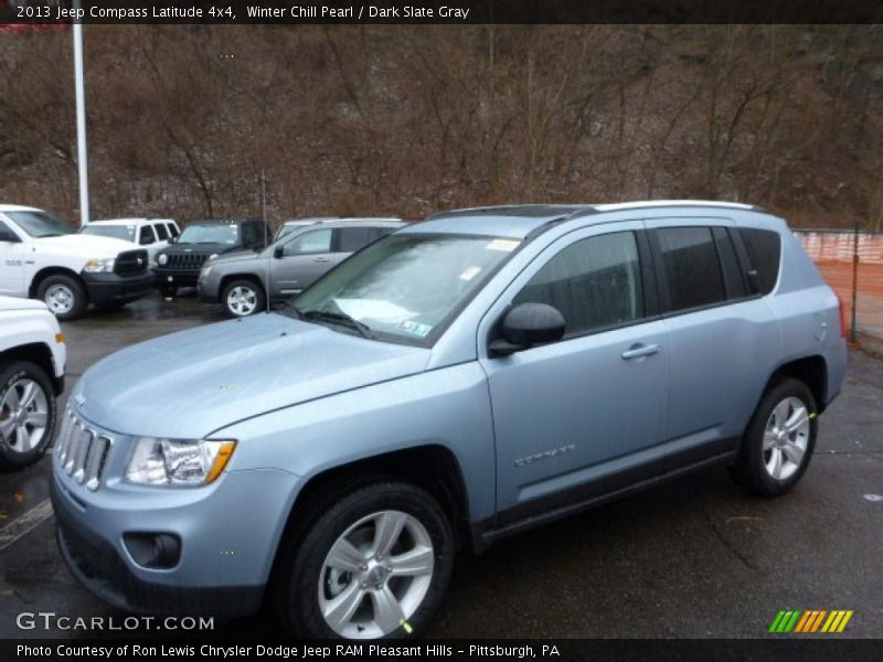 Winter Chill Pearl / Dark Slate Gray 2013 Jeep Compass Latitude 4x4
