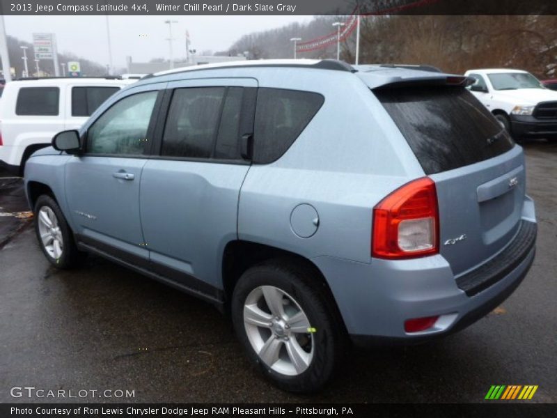 Winter Chill Pearl / Dark Slate Gray 2013 Jeep Compass Latitude 4x4