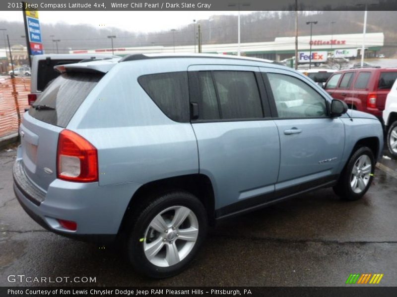 Winter Chill Pearl / Dark Slate Gray 2013 Jeep Compass Latitude 4x4