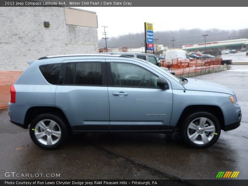 Winter Chill Pearl / Dark Slate Gray 2013 Jeep Compass Latitude 4x4