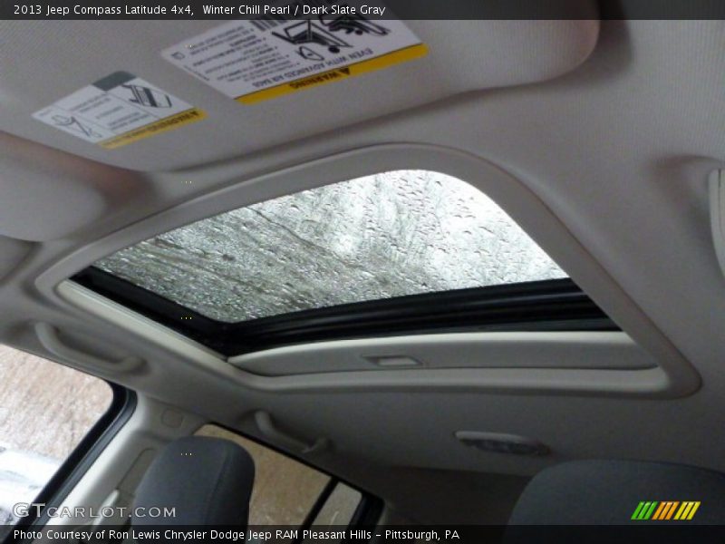 Winter Chill Pearl / Dark Slate Gray 2013 Jeep Compass Latitude 4x4