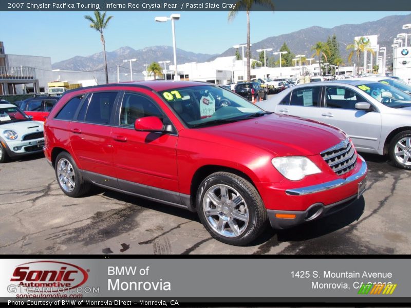 Inferno Red Crystal Pearl / Pastel Slate Gray 2007 Chrysler Pacifica Touring