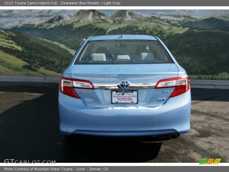 Clearwater Blue Metallic / Light Gray 2013 Toyota Camry Hybrid XLE