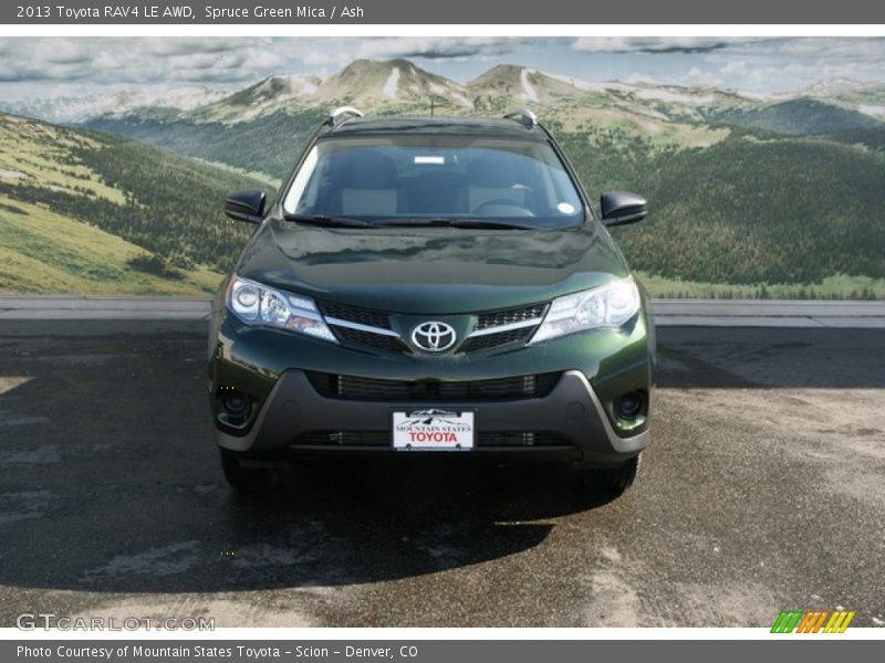 Spruce Green Mica / Ash 2013 Toyota RAV4 LE AWD