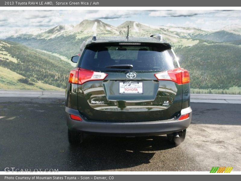Spruce Green Mica / Ash 2013 Toyota RAV4 LE AWD