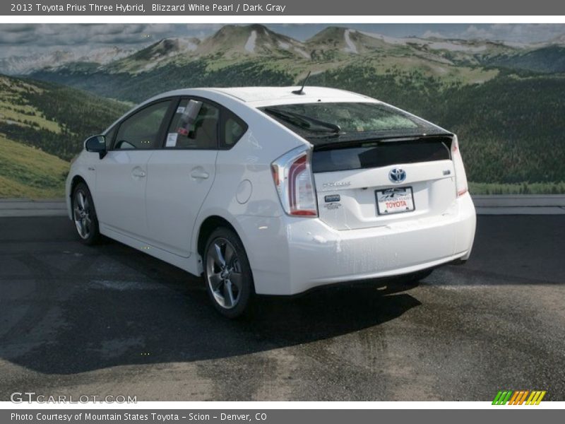Blizzard White Pearl / Dark Gray 2013 Toyota Prius Three Hybrid