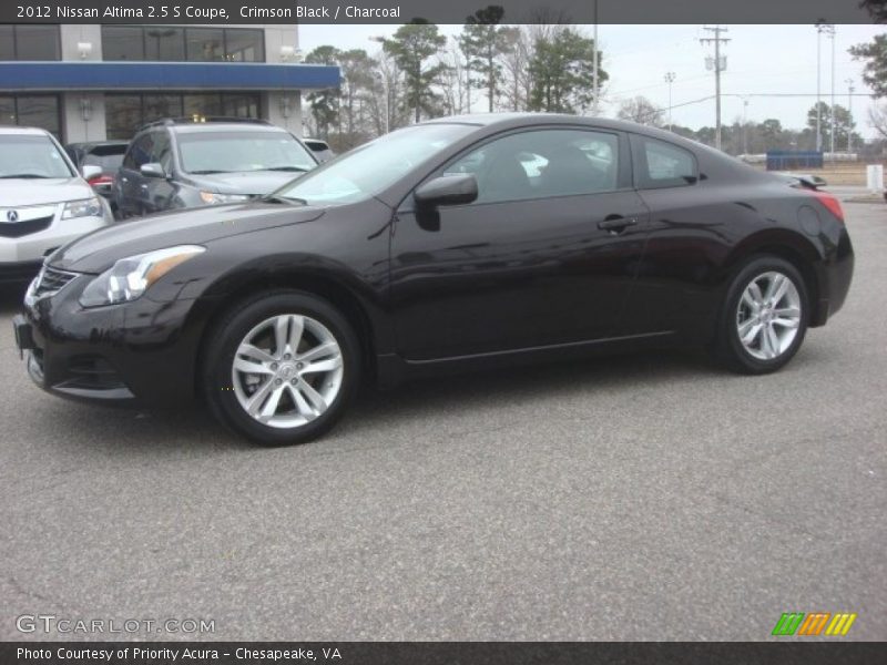 Crimson Black / Charcoal 2012 Nissan Altima 2.5 S Coupe