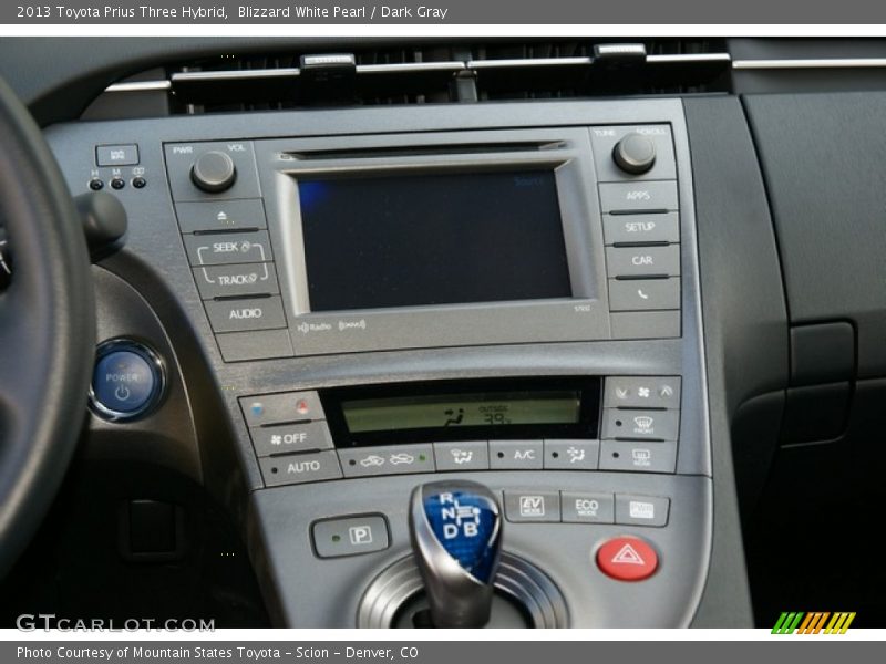 Blizzard White Pearl / Dark Gray 2013 Toyota Prius Three Hybrid
