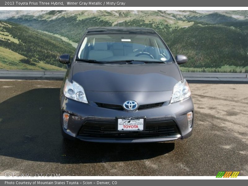 Winter Gray Metallic / Misty Gray 2013 Toyota Prius Three Hybrid