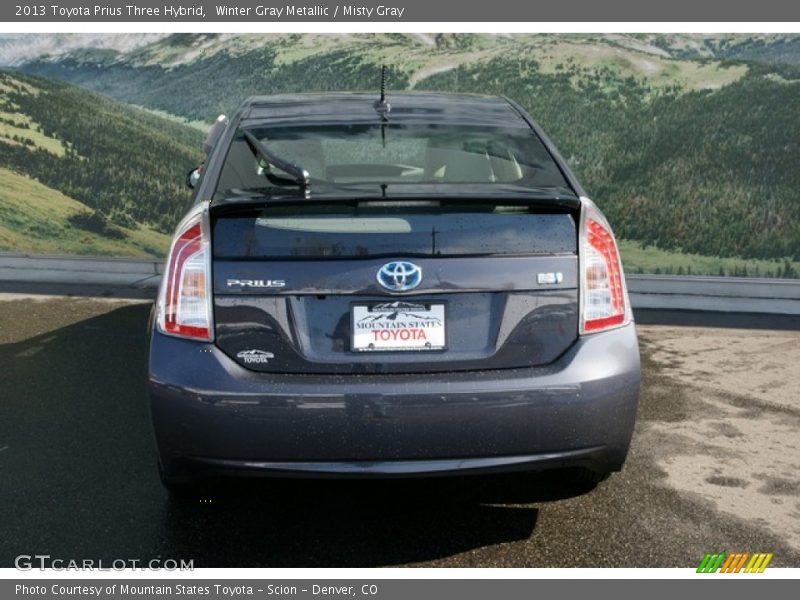 Winter Gray Metallic / Misty Gray 2013 Toyota Prius Three Hybrid