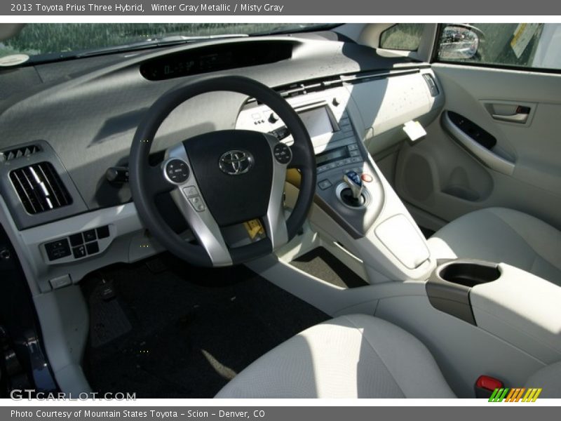Winter Gray Metallic / Misty Gray 2013 Toyota Prius Three Hybrid
