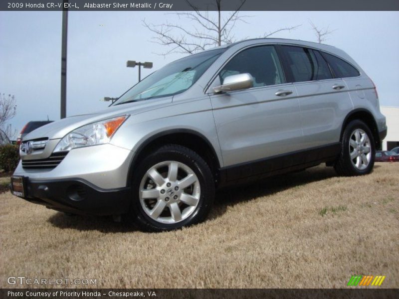 Alabaster Silver Metallic / Gray 2009 Honda CR-V EX-L