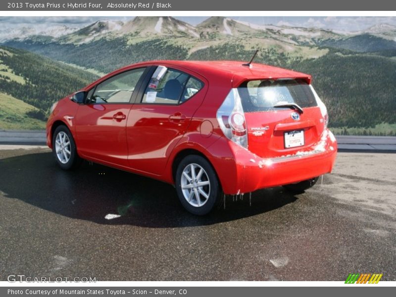 Absolutely Red / Black 2013 Toyota Prius c Hybrid Four