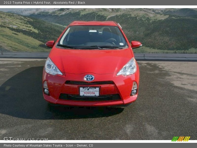 Absolutely Red / Black 2013 Toyota Prius c Hybrid Four