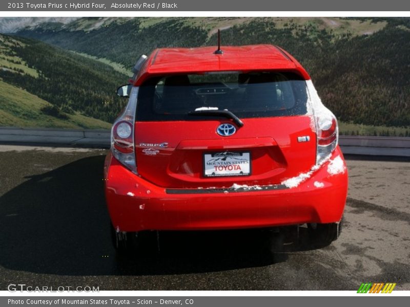Absolutely Red / Black 2013 Toyota Prius c Hybrid Four