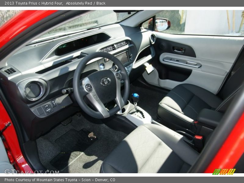 Absolutely Red / Black 2013 Toyota Prius c Hybrid Four