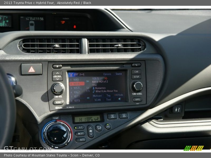Absolutely Red / Black 2013 Toyota Prius c Hybrid Four