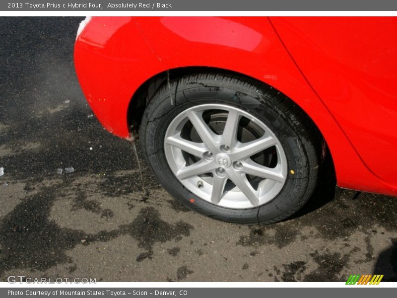 Absolutely Red / Black 2013 Toyota Prius c Hybrid Four