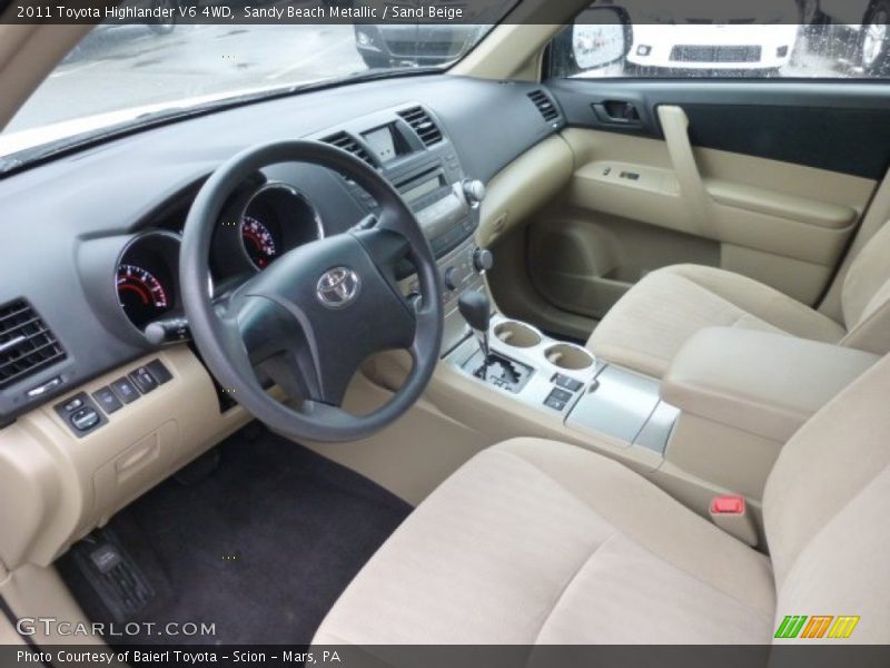 Sandy Beach Metallic / Sand Beige 2011 Toyota Highlander V6 4WD